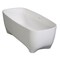 Alfi Brand 67" White Matte Solid Surface Resin Bathtub AB9980 - alternate 6